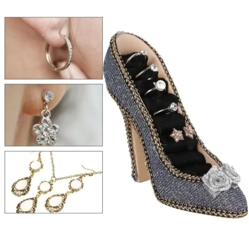 High Heel Shaped Jewelry Rack In Gray - Picture 6 of 7